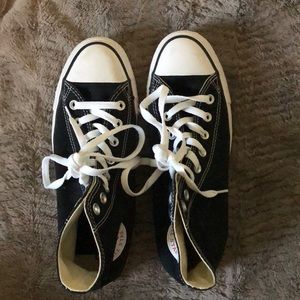 Black high top converse